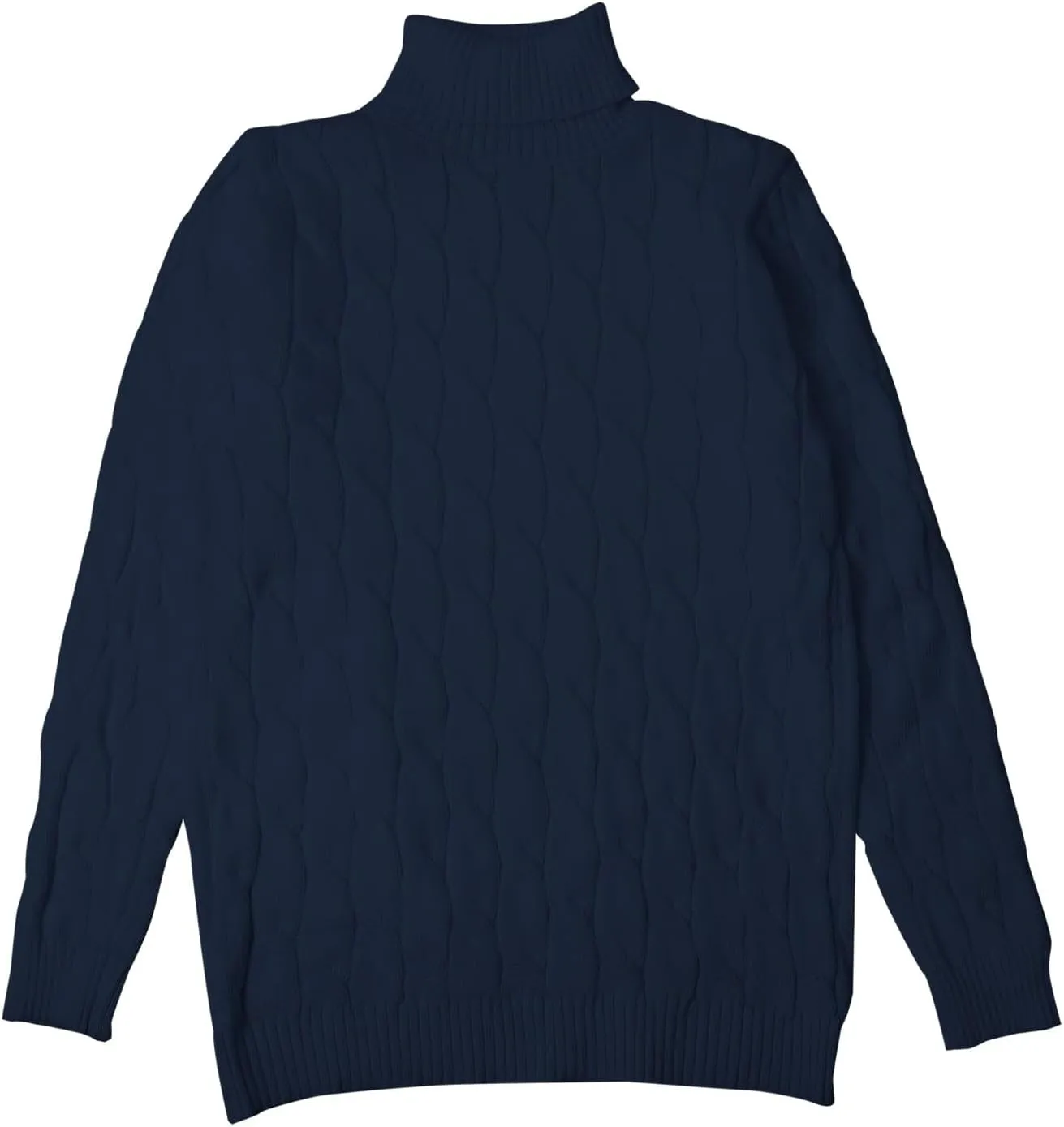 Mens Turtleneck Sweater Basic Long Sleeve Slim Fit Solid T-Shirt Fall Winter Casual Twisted Knitted Pullover Sweater