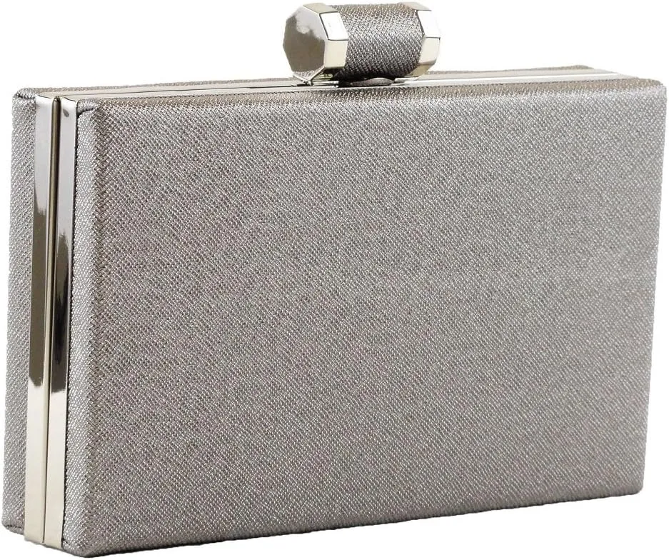 Metallic Light Gold Frame Minaudiere Clutch Evening Bag