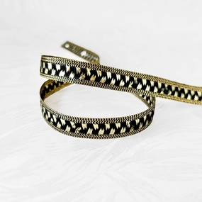 Metallic Criss Cross Braid