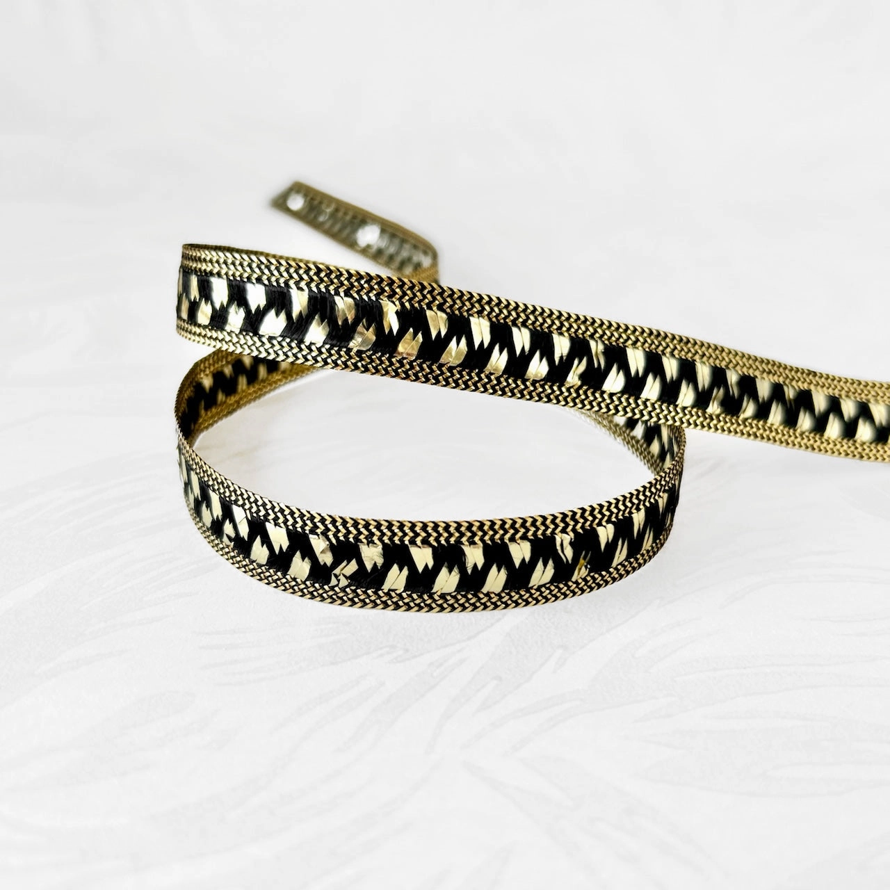 Metallic Criss Cross Braid