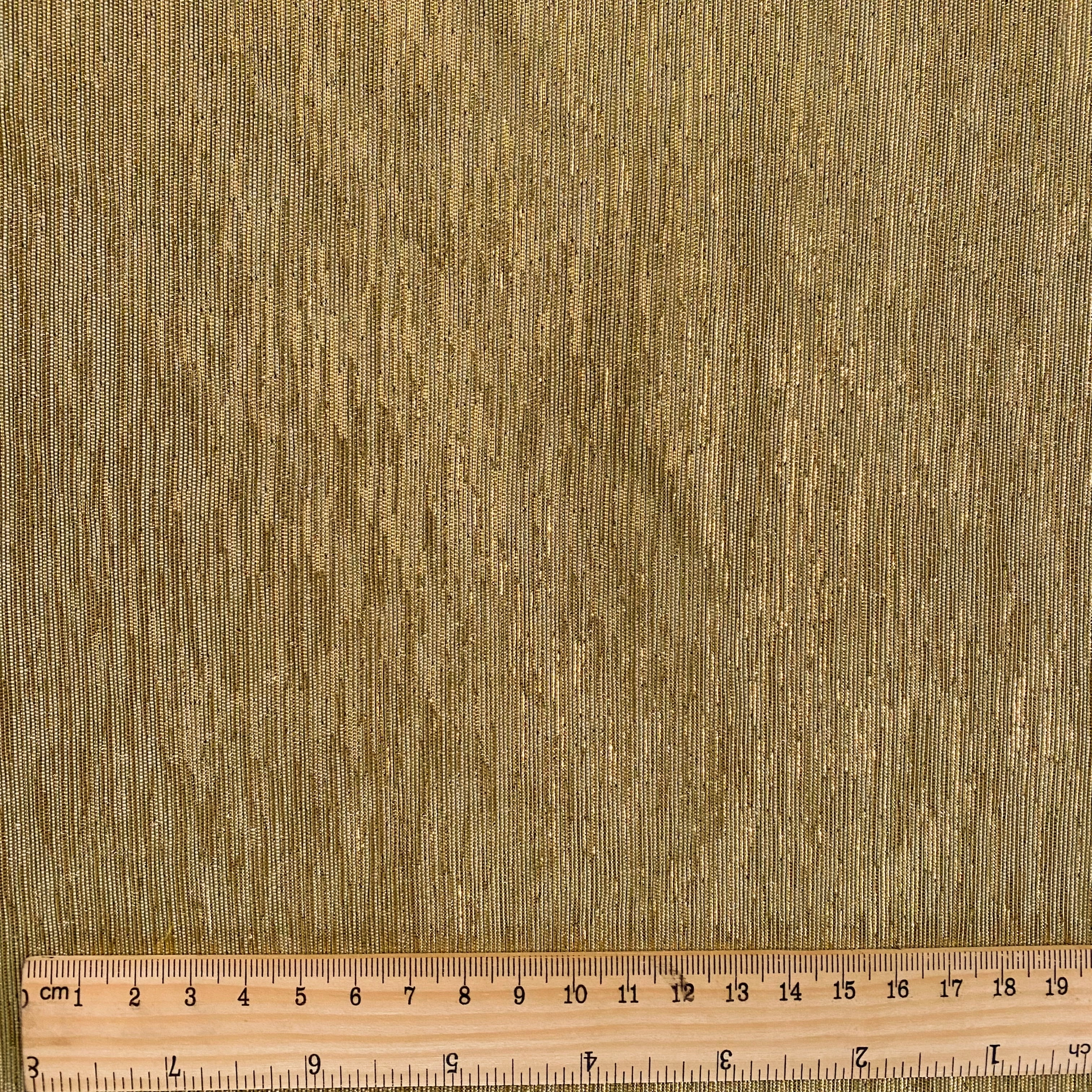 Metallic Dupion - Dark Khaki / Gold
