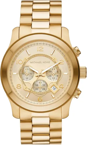 Michael Kors Runway Men's Watch, Stainless Steel Chronograph Watch for Men with Steel or Silicone Band