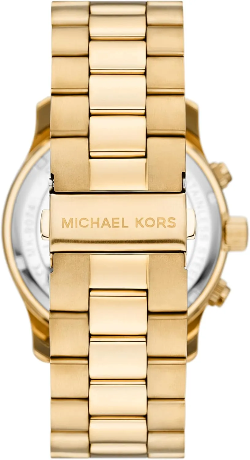 Michael Kors Runway Men's Watch, Stainless Steel Chronograph Watch for Men with Steel or Silicone Band