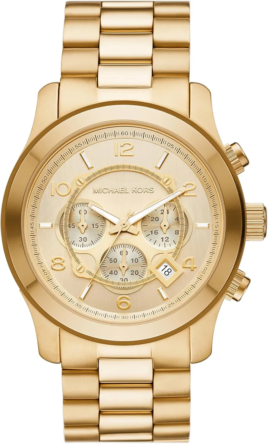 Michael Kors Runway Men's Watch, Stainless Steel Chronograph Watch for Men with Steel or Silicone Band