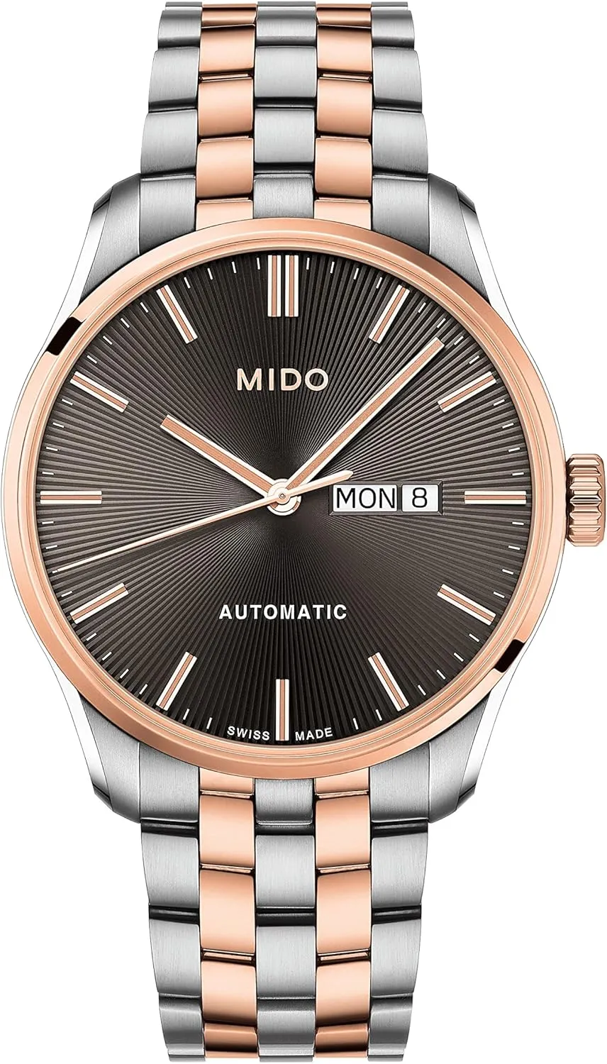 Mido Belluna Sunray - Swiss Automatic Watch for Men - Anthracite Dial - Case 42.5mm - M0246302206100