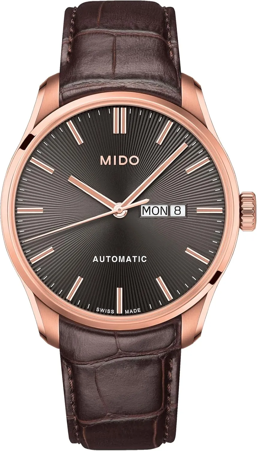 Mido Belluna Sunray - Swiss Automatic Watch for Men - Anthracite Dial - Case 42.5mm - M0246303606100