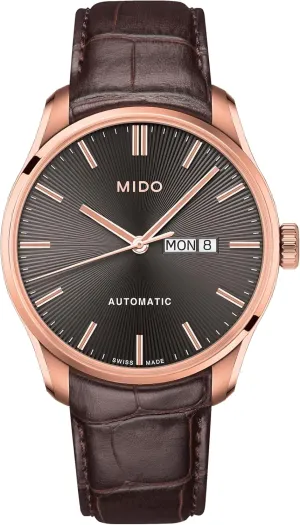 Mido Belluna Sunray - Swiss Automatic Watch for Men - Anthracite Dial - Case 42.5mm - M0246303606100