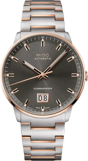 MIDO Commander Big Date - Swiss Automatic Watch for Men - Anthracite Dial - Case 42mm - M0216262206100