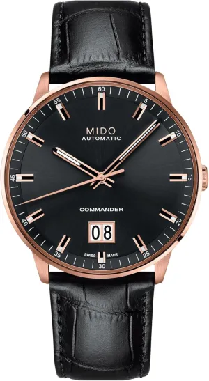 MIDO Commander Big Date - Swiss Automatic Watch for Men - Black Dial - Case 42mm - M0216263605100