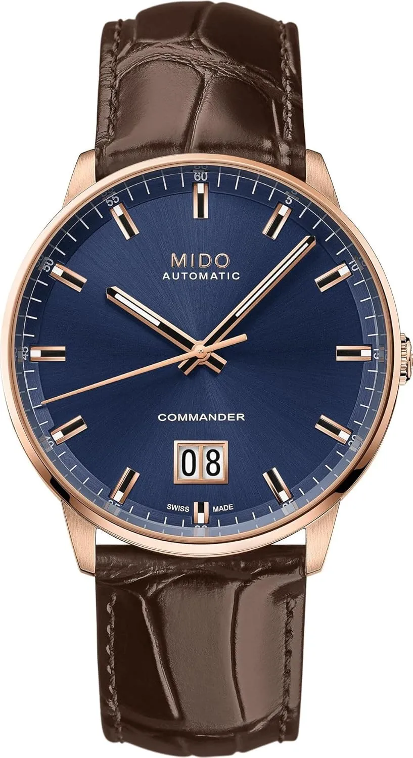 MIDO Commander Big Date - Swiss Automatic Watch for Men - Blue Dial - Case 42mm - M0216263604100