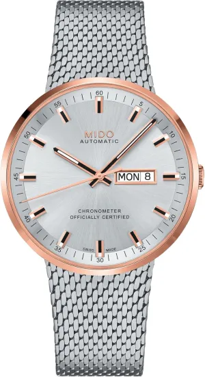 Mido Commander Icône - Swiss Automatic Watch for Men - Silver Dial - Case 42mm - M0316312103100