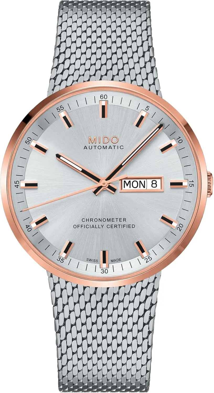 Mido Commander Icône - Swiss Automatic Watch for Men - Silver Dial - Case 42mm - M0316312103100