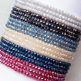 Mini Stretch Crystal Beaded Wrap Bracelet 9686B