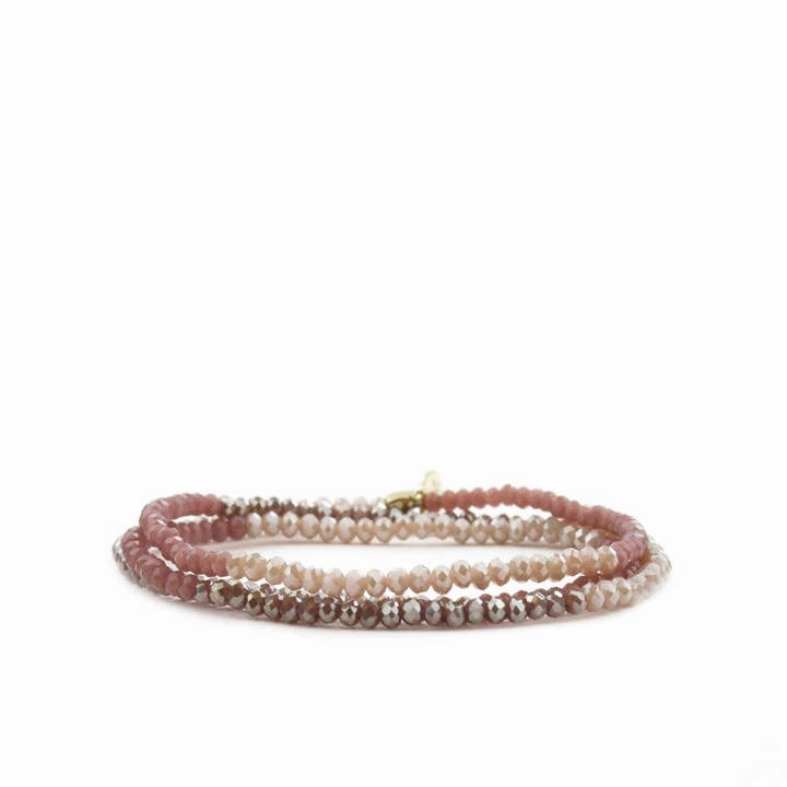Mini Stretch Crystal Beaded Wrap Bracelet 9686B