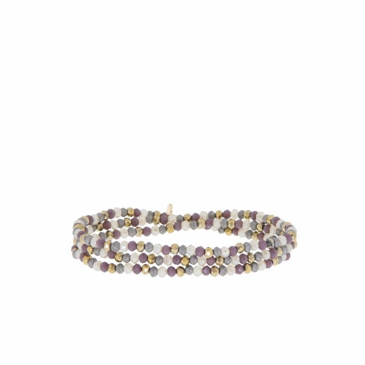 Mini Stretch Crystal Beaded Wrap Bracelet 9686B