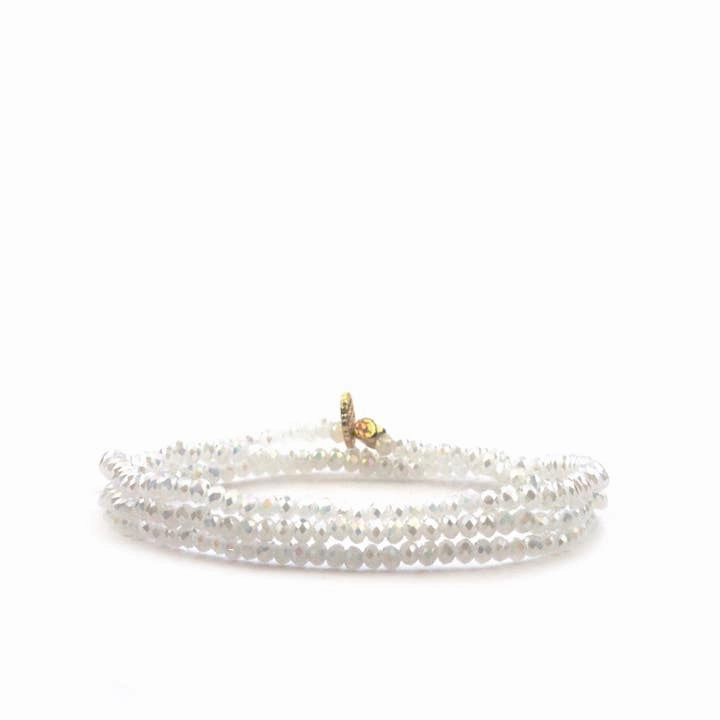 Mini Stretch Crystal Beaded Wrap Bracelet 9686B