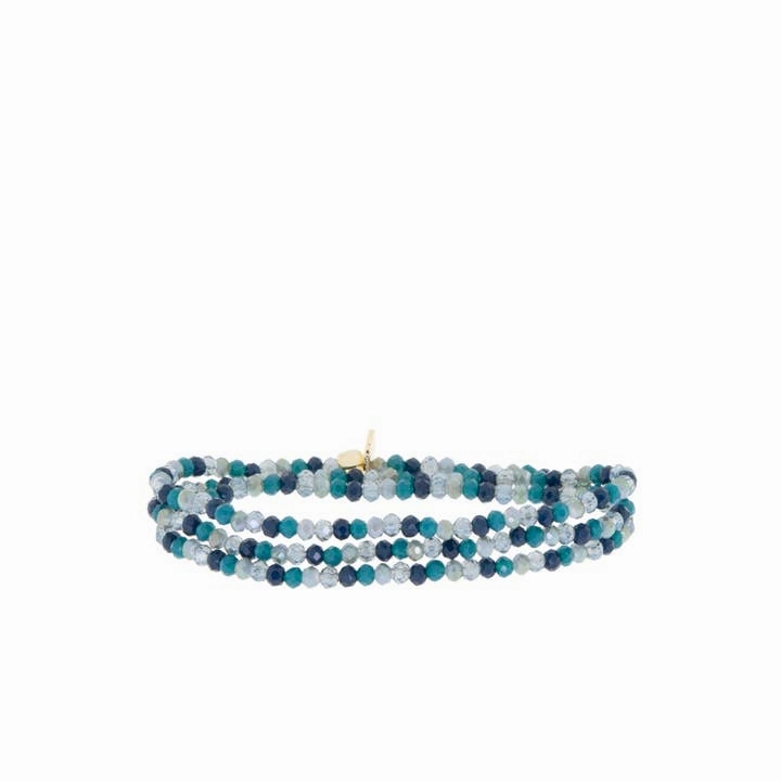 Mini Stretch Crystal Beaded Wrap Bracelet 9686B