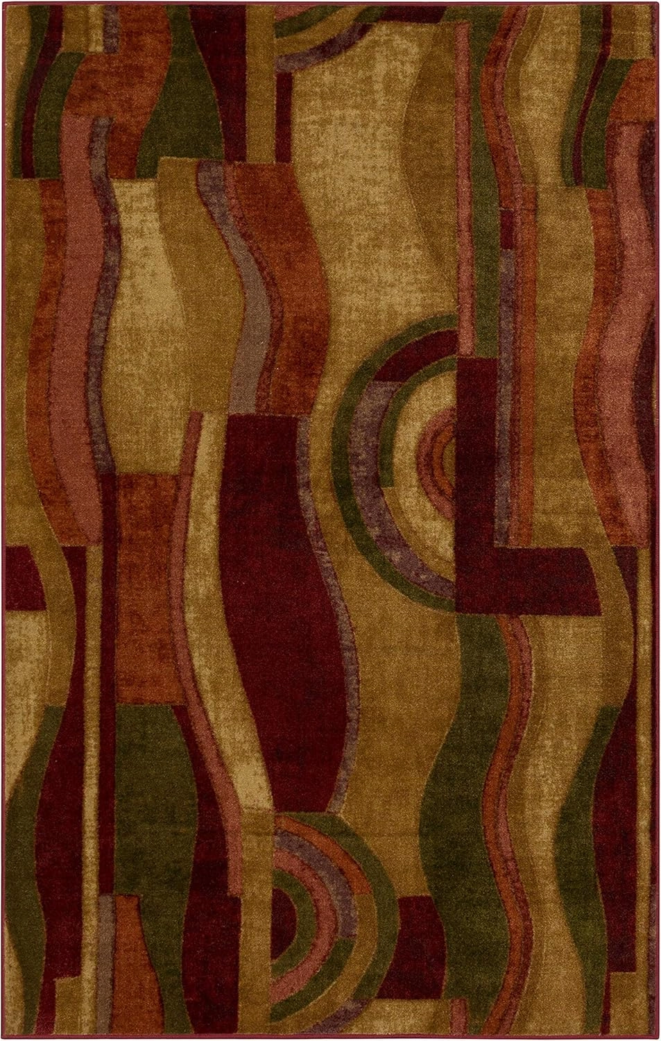 Mohawk Home New Wave Picasso Wine Abstract Accent Area Rug, 2'6"x3'10", Multi