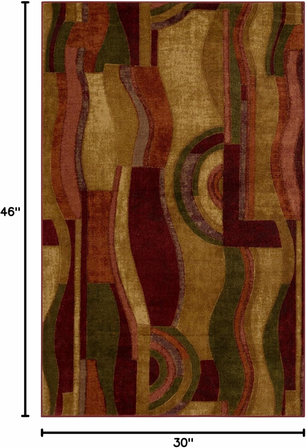 Mohawk Home New Wave Picasso Wine Abstract Accent Area Rug, 2'6"x3'10", Multi