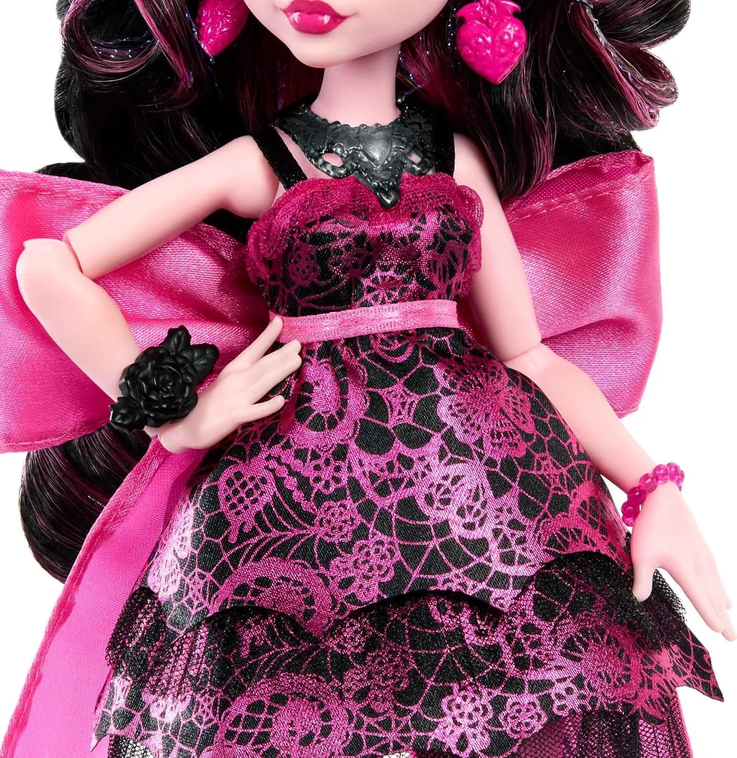 Monster High Monster Ball Doll, Draculaura in Party Dress with Themed Accessories Including Chocolate Fountain