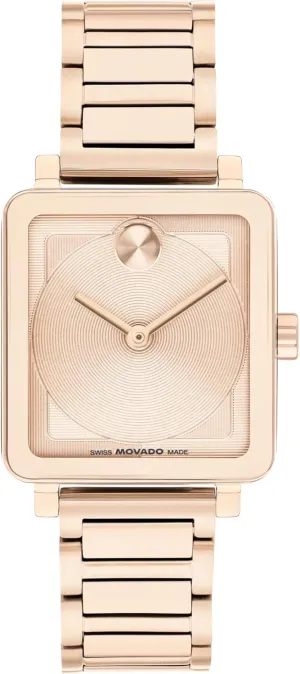 Movado Bold Evolution 2.0 Women's Luxury Tank Watch, Swiss Quartz Movement - Stainless Steel - Water-Resistant to 3ATM - Classic 28mm x 26mm Timepiece Gift for Her