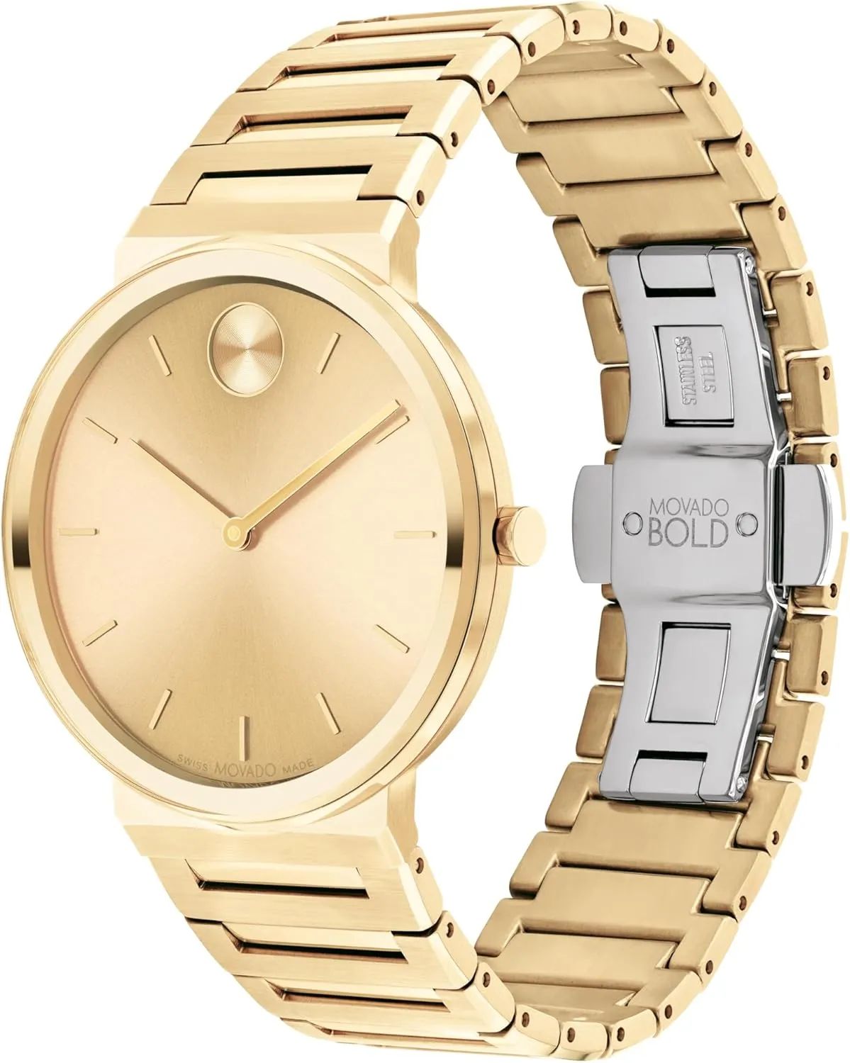 Movado Bold Horizon Ultra Thin Watch for Men and Women - Swiss Made - Water Resistant 3ATM/30 Meters - Sleek and Slim Premium Luxury Wristwatch for Everyone - 40mm