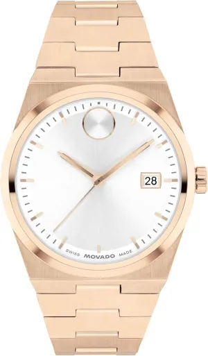 Movado Bold Quest Women's Luxury Quartz Watch - Swiss Movement, Stainless Steel Bracelet, Water Resistance 50 Meters (5ATM) - Classic Timepiece - Gift for Her - 35mm