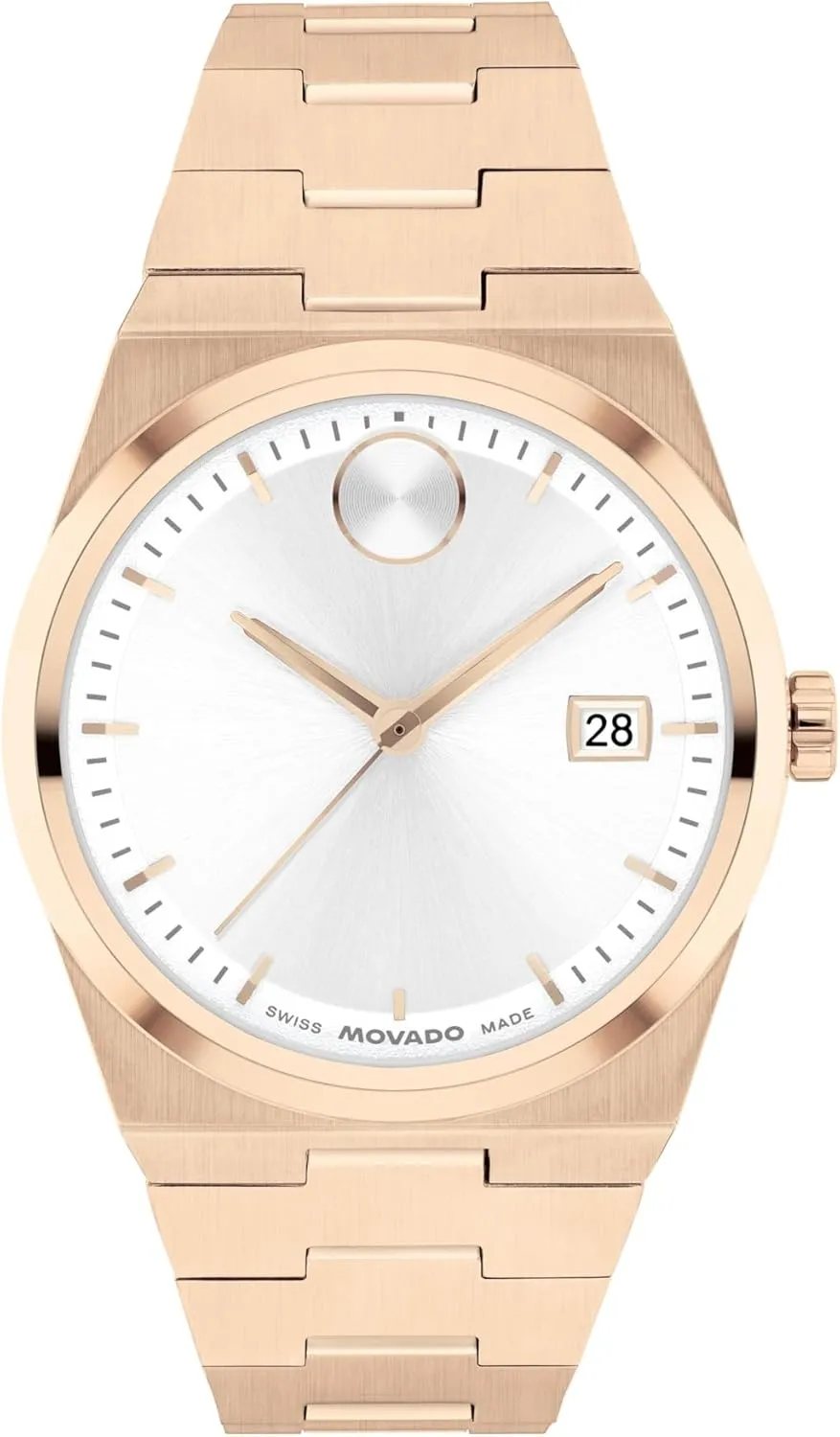 Movado Bold Quest Women's Luxury Quartz Watch - Swiss Movement, Stainless Steel Bracelet, Water Resistance 50 Meters (5ATM) - Classic Timepiece - Gift for Her - 35mm