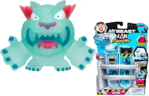 Mr. Beast Lab 3.5 Inch Glow Panther Collectable Vinyl Figures and Mr. Beast Lab Swarms 5 Micro Beasts Lab Pack Gift Bundled Set