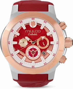 MULCO Watches for Women - Enchanted Maple - Silver Stainless Steel Case with Wrist Silicone Band, Large Face with Mother of Pearl and Rose Gold, Quartz Analog Movement, Waterproof - Inspired by Magic