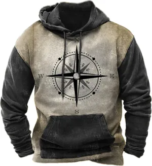 Muscularfit Hoodies for Men Graphic Design Ethnic Print Drawstring Hooded Sweatshirts Casual Long Sleeve Aztec Ethnic Hoodies