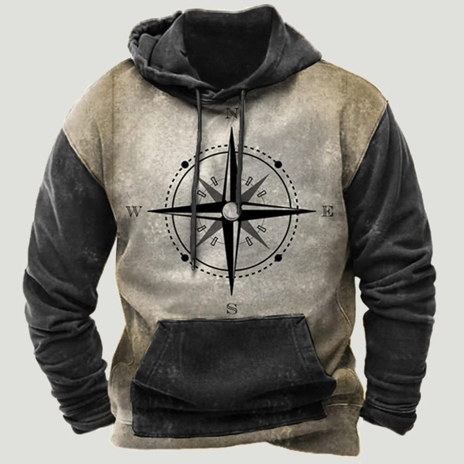 Muscularfit Hoodies for Men Graphic Design Ethnic Print Drawstring Hooded Sweatshirts Casual Long Sleeve Aztec Ethnic Hoodies