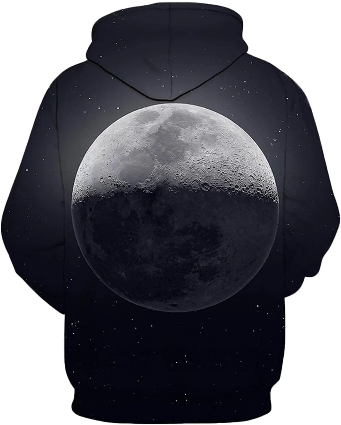 Muscularfit Hoodies for Men Graphic Design Galaxy Digital Print Crewneck Sweatshirts Pullover Casual Loose Sport Hooded Shirt
