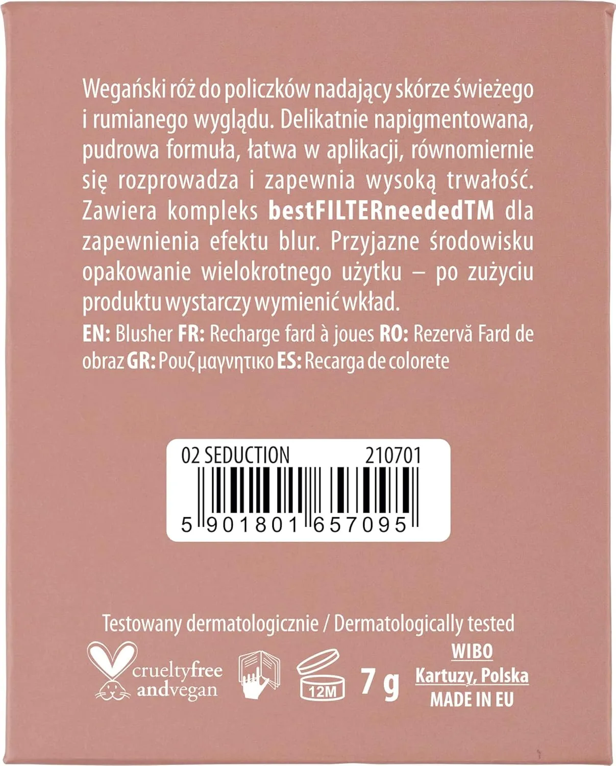 NAM Makeup Touch of Color Blusher NR 2 - Seduction, 7g