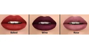 Natural Black Cosmetics Matte Liquid Lipstick Set (07-Rose)