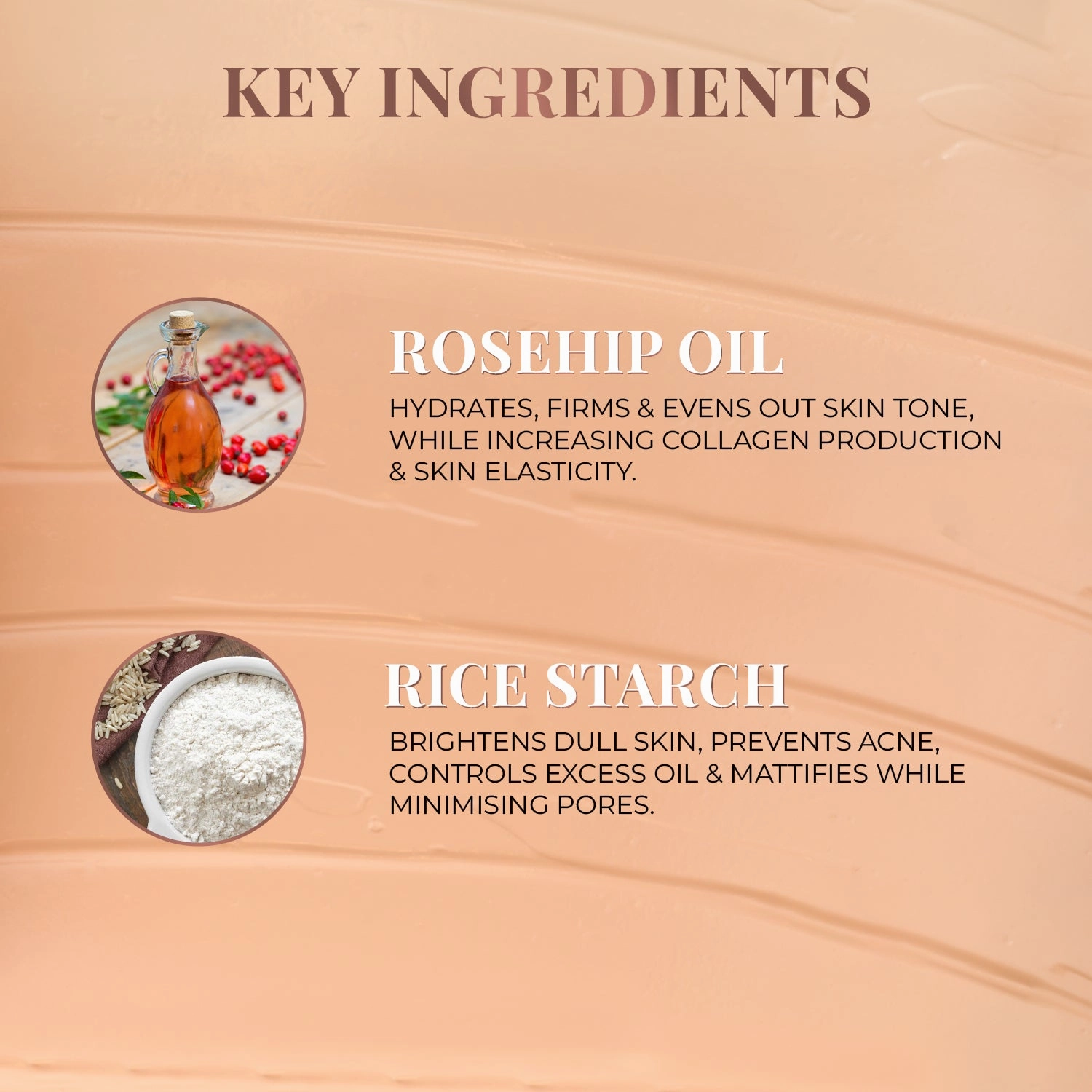 Natural: Serum Foundation Dewy Finish SPF30  with Rosehip & Rice Starch (Tube)