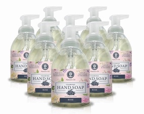 Nature's Oil Foaming Hand Soap, Rose, 10 Fluid Ounces (Case of 12)