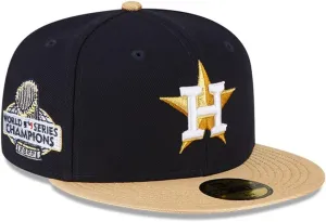 New Era Houston Astros 59FIFTY 2022 World Series Champions Gold Collection Fitted Cap, Hat