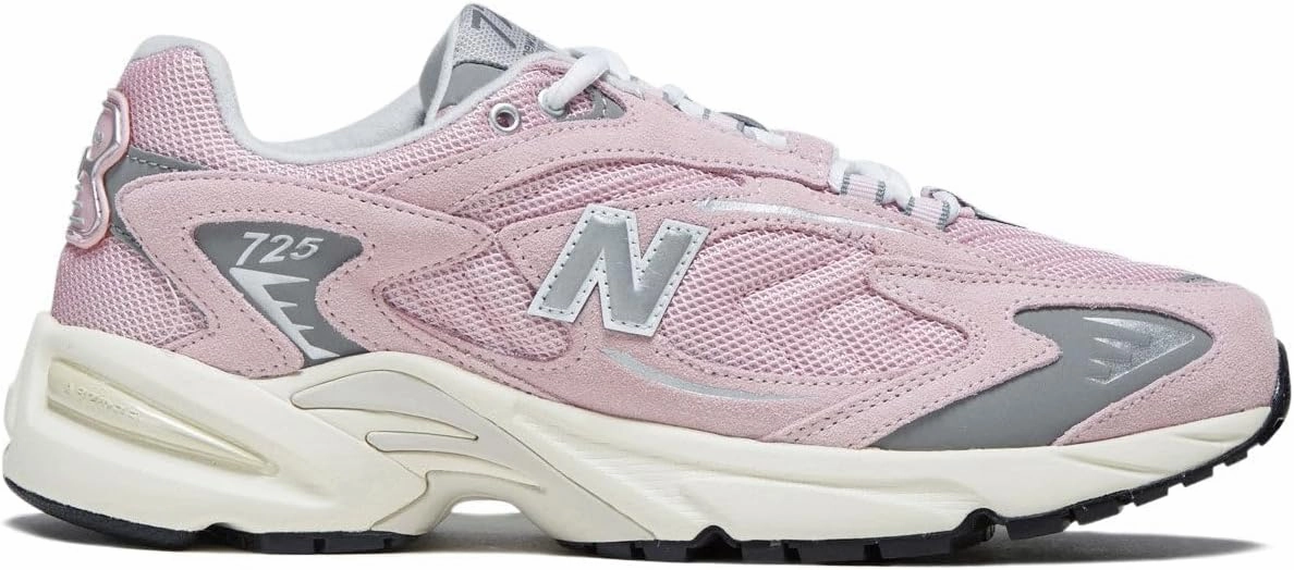 New Balance 725V1 Shoes - Mid Century Pink/Slate Grey/Metallic Silver - 9.5