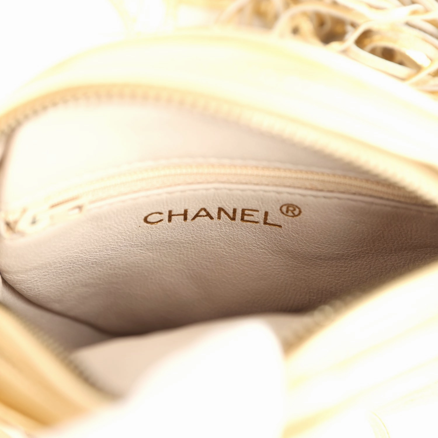 New Chanel Mini CC Round Crossbody Bag Gold Lambskin Gold Hardware