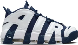 Nike Air More Uptempo Men's Shoes, White/Midnight Navy/Metallic Gold/University Red, Size 8
