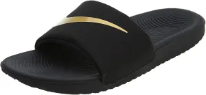 Nike Girls' Kawa Slide (GS/PS) Running Shoe (Black/Metallic Gold, Numeric_5)