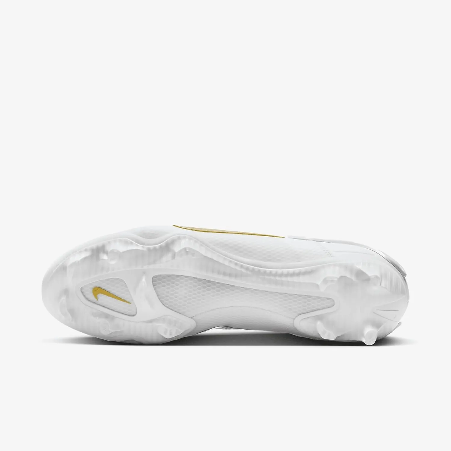 Nike Huarache 9 Elite Low LAX Lacrosse Cleats (FD0089-100, White/White/Metallic Vivid Gold)