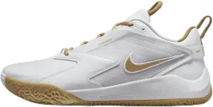 Nike HyperAce 3 Volleyball Shoes (FQ7074-105, White/Photon Dust/Metallic Gold) Size 6.5