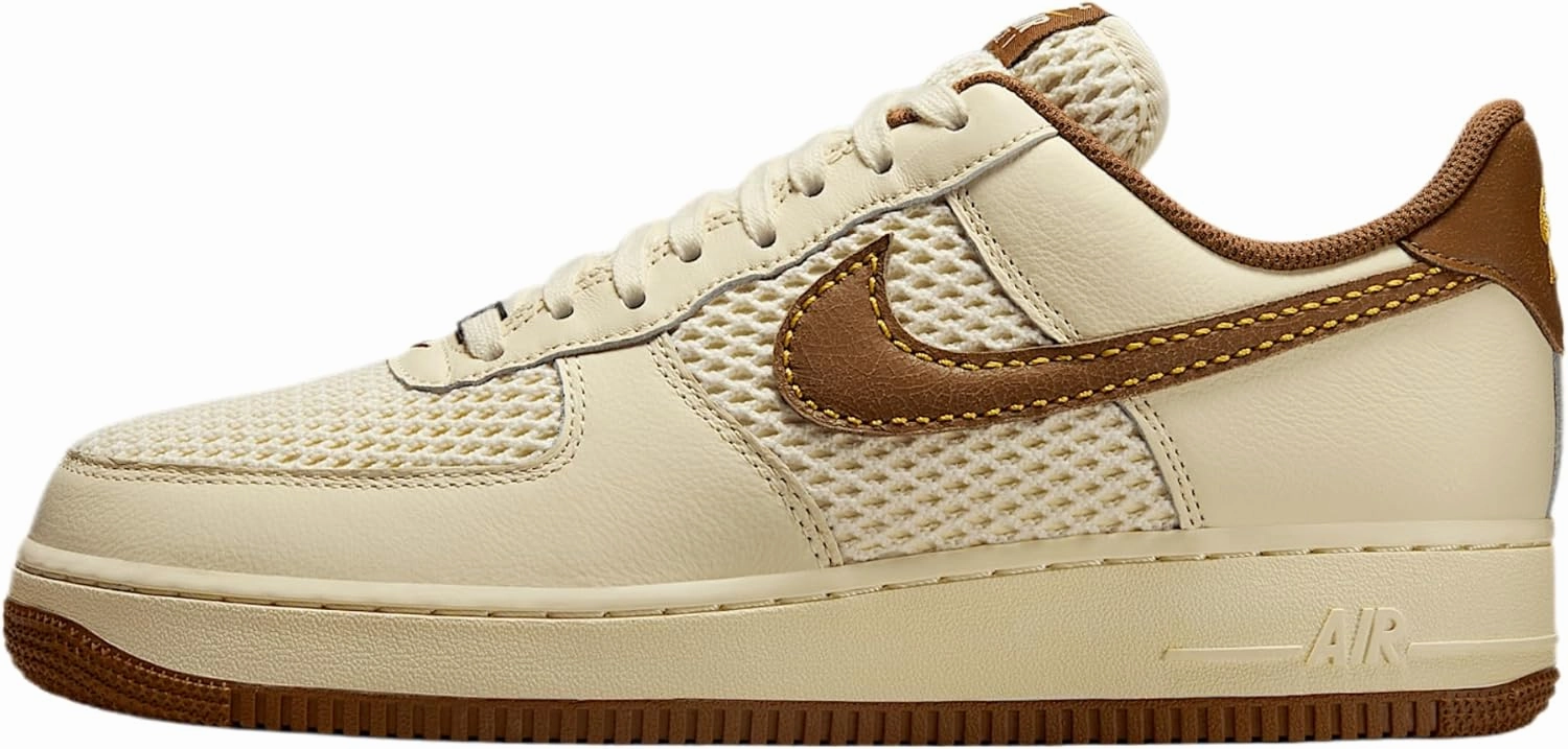 Nike Air Force 1 '07 LV8 Men's Shoes (IB7719-113, Coconut Milk/Canyon Gold/Light British Tan)