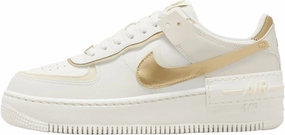 Nike Air Force 1 Shadow Women's Shoes (DZ1847-108, ail/Coconut Milk/Metallic Gold) Size 8.5