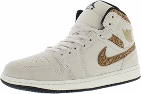 Nike Air Jordan 1 Mid Men's Shoes LT Orewood Brown/Metallic Gold DZ4129-102 11.5