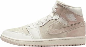 NIKE Air Jordan 1 Mid SE Women's Shoes (FQ1926-161, Coconut Milk/Sail/Legend Pink) Size 8.5
