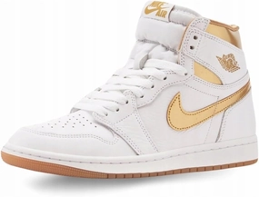 Nike Air Jordan 1 Retro High OG White Gold Women's Shoes (FD2596-107, White and Gold) Size 6