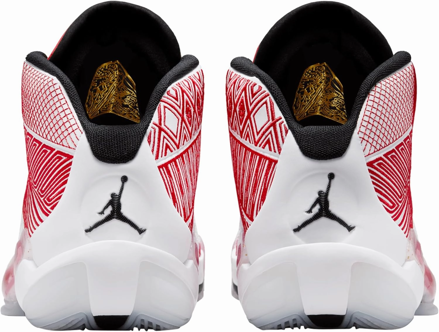 NIKE Air Jordan XXXVIII FIBA Basketball Shoes (FN7481-100, White/Pure Platinum/Metallic Gold)